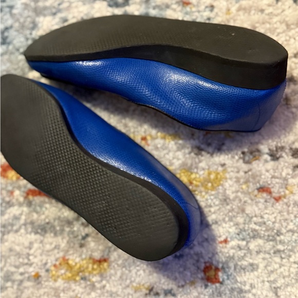 Blue Leather Travellete  Loafers Belgian Shoes - Picture 4 of 5